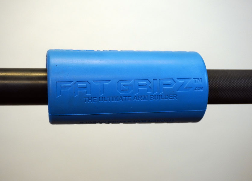 close up of fat gripz bar grips on bar