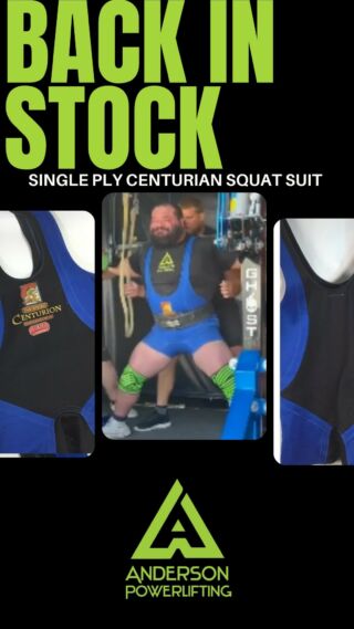 The strongest single ply suit on the market is back in stock at andersonpowerlifting.com

Narrow and Wide stance available in tons of sizes — these don’t stay on the shelves long so get them while they’re here!